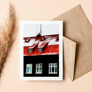 Biglietto di auguri scandinavo - Biglietto di auguri di Natale - Biglietto di auguri - Vuoto all'interno - Festività - Natale - Natura - Neve - Natale - Regalo