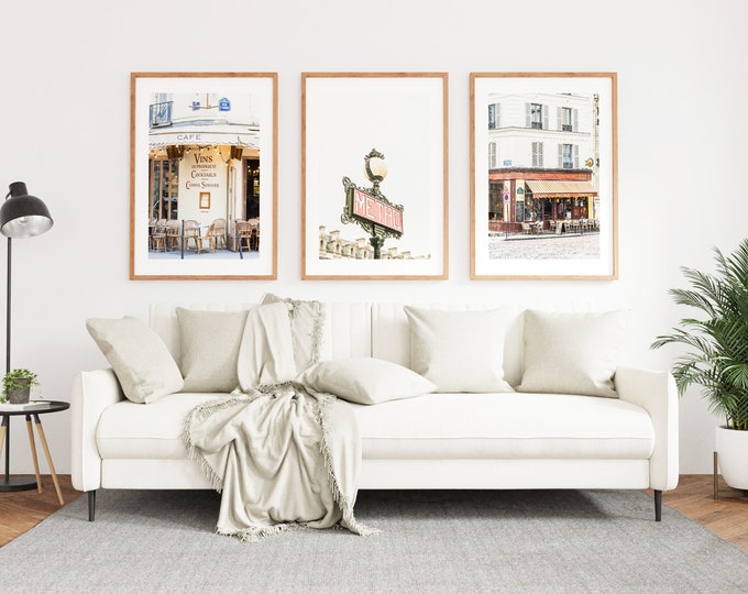 Paris Wall Art Print Set of Three - Paris Photography Prints - Contemporary - Neutral Decor - Paris Prints - Paris Poster - Paris Art