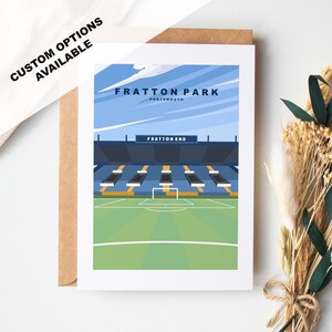 Fratton Park-wenskaart - kaarten Portsmouth en Southsea (reisontwerpen) - blanco binnenkant of bericht inclusief - envelop inbegrepen