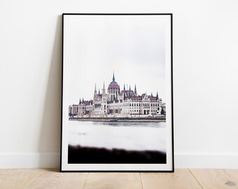 Budapest Poster - Budapest Photography Print - Fine Art Photography - Architecture - Winter - Photography Print - Hungarian Parliament