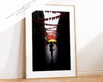 Chinatown Print - The Girl With the Yellow Umbrella - London Photography Print - Fine Art Photography - London Print - Poster - Wall Art