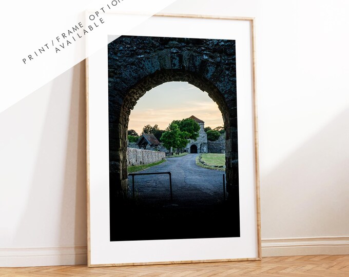 Portchester Castle Photography Print - Hampshire Photography Prints - Wall Art -  Frame and Canvas Options - Portrait  - UK