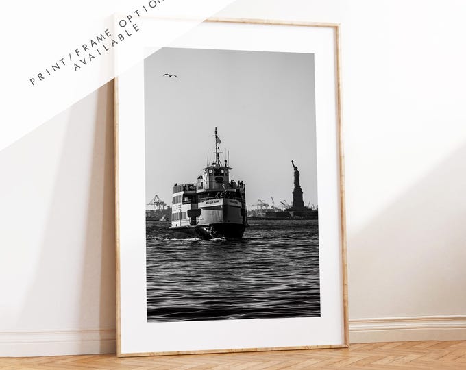 Liberty Ferry - New York Print - Photography Print - New York Photography - Statue of Liberty - Liberty Island - New York - New York City