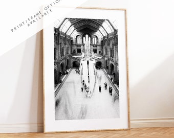 London Black and White Print - London Photography Print - Fine Art Photography - London Print - Poster - Wall Art - Blue Whale - Museum