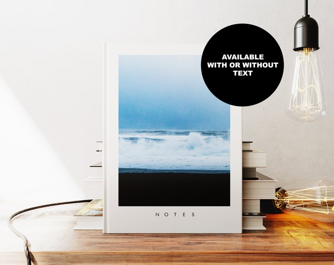 Ocean Notebook - A5 or A4 - Minimalist - Sea Hardcover Journal - Ringbound Notebook - Lined - Graph - Plain Paper - Gift - Sea Notebook