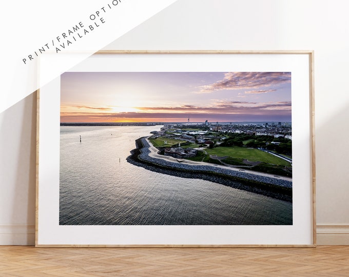 Southsea Seafront - Photography Print - Portsmouth and Southsea Prints - Wall Art -  Frame and Canvas Options - Landscape - Aerial
