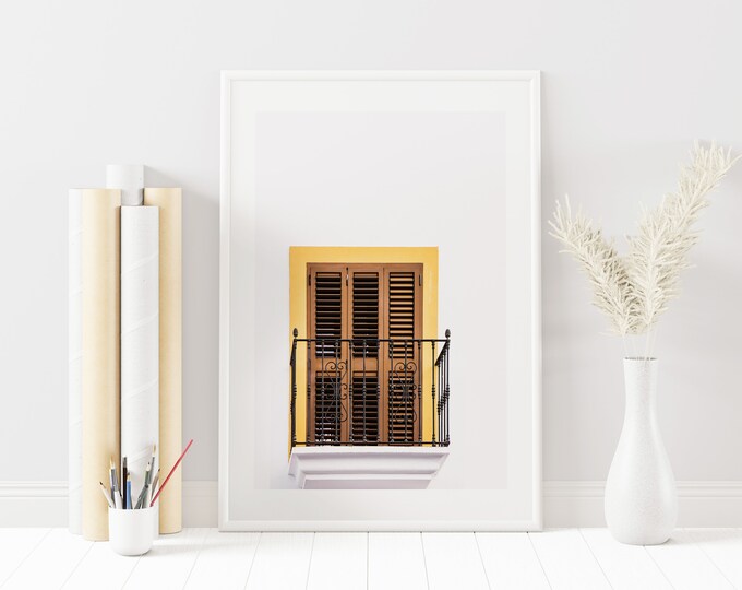 Minimalist Yellow Architecture Print - Yellow Window - Architecture Detail - Interior Design - Home Decor - Photography Print - Yellow - MYC