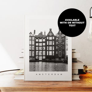 Amsterdam Notebook - Diario - A5 o A4 - Diario di viaggio - Diario con copertina rigida - Quaderno ad anelli - A righe - Grafico - Carta semplice - Piccolo regalo