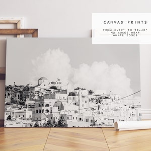 Greece Black and White Photography Print Greece Print Poster Santorini Photography Greece Wall Art Monochrome Greece Poster image 5