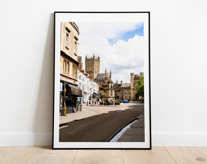 Wells City Print - Wells Photography Print - Fine Art Photography - Wall Art - Poster - Print - Wells City Centre - Photo - Photography