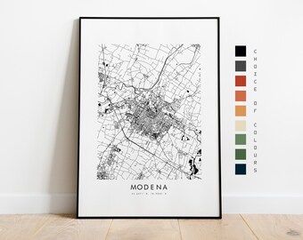 Modena Map Print - City Map Poster - Map Art - Map Wall Art - Italy City Map - Modena Print - Modena Poster - Art  - Minimalist - Europe