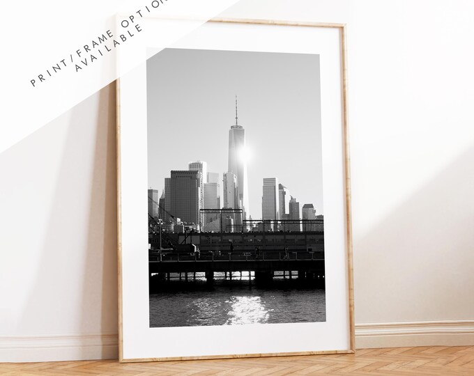 World Trade Centre Print - New York Skyline Print - Black and White Photography - New York City Print - Artwork - Poster  - Minimalist - Art
