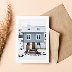 Biglietto di auguri scandinavo - Biglietto di auguri di Natale - Biglietto di auguri - Vuoto all'interno - Festività - Natale - Natura - Neve - Natale - Regalo