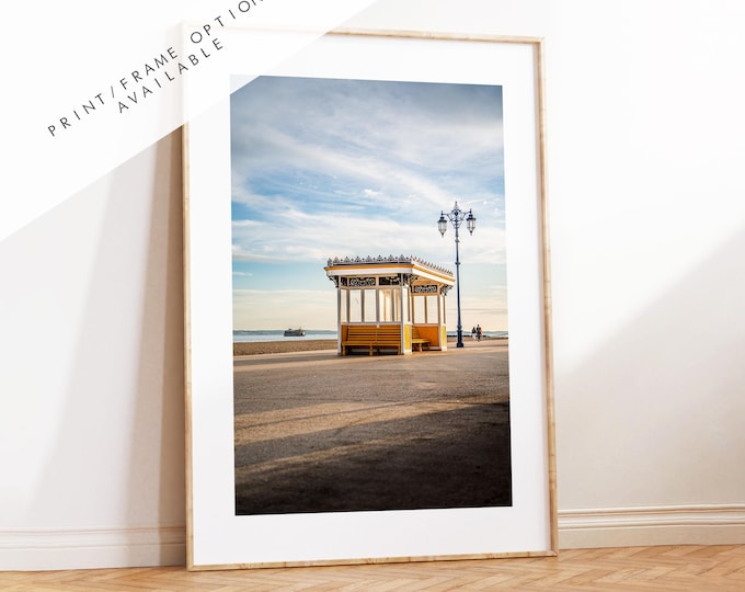 Southsea Seafront Shelters - Photography Print - Portsmouth and Southsea Prints - Wall Art -  Frame and Canvas Options -  Portrait