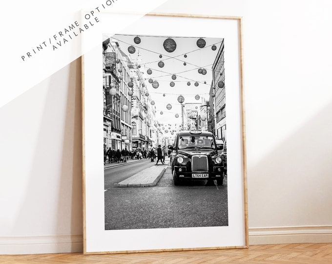London Taxis - London Photography Print - Fine Art Photography - London Print - Poster - Wall Art - London Taxi Cab - Black and White Print