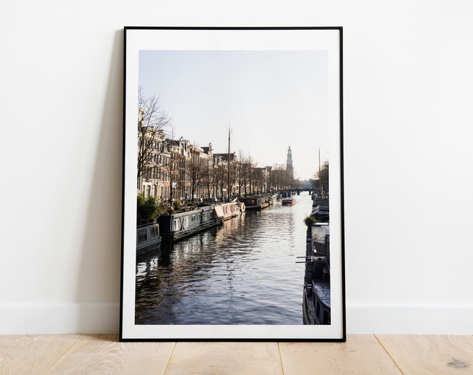 Amsterdam Canal Poster - Amsterdam Photography Print - Fine Art Photography - Wall Art - Poster - Print - Framed - Canvas - Gift - Canals