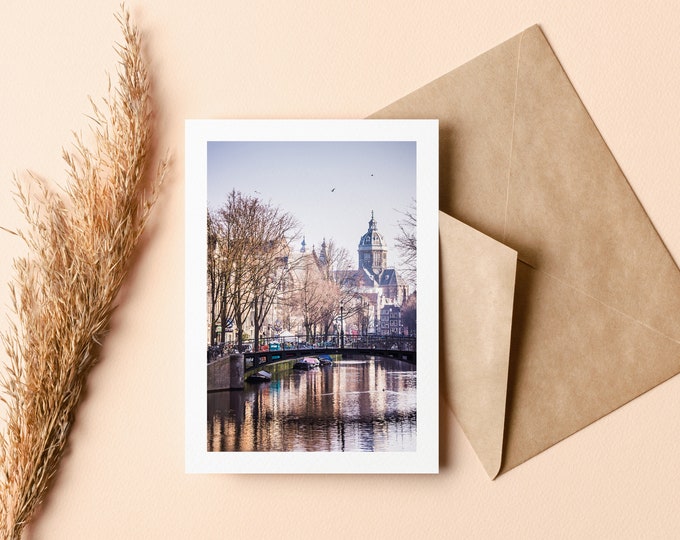 Amsterdam Greeting Card - Greeting Card - Blank Inside - Birthday - Anniversary - Mothers Day - Fathers Day - Holiday - Greetings Card