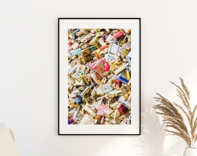 Lovelocks - Paris Photography Print - Fine Art Photography - Paris Wall Art - Paris - Print - Poster - Paris Art Print - Pont Neuf - Seine