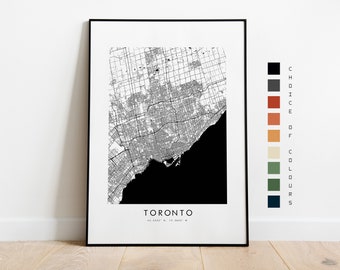 Toronto Map Print - City Map Poster - Map Art - Map Wall Art - Canada City Map - Toronto Print - Toronto Poster - Wall Art - Map