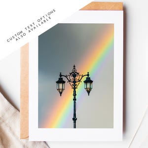 Cartão de felicitações arco-íris - Cartões de felicitações de fotografia de Portsmouth e Southsea - Envelope incluído - Aniversário - Casamento - Aniversário
