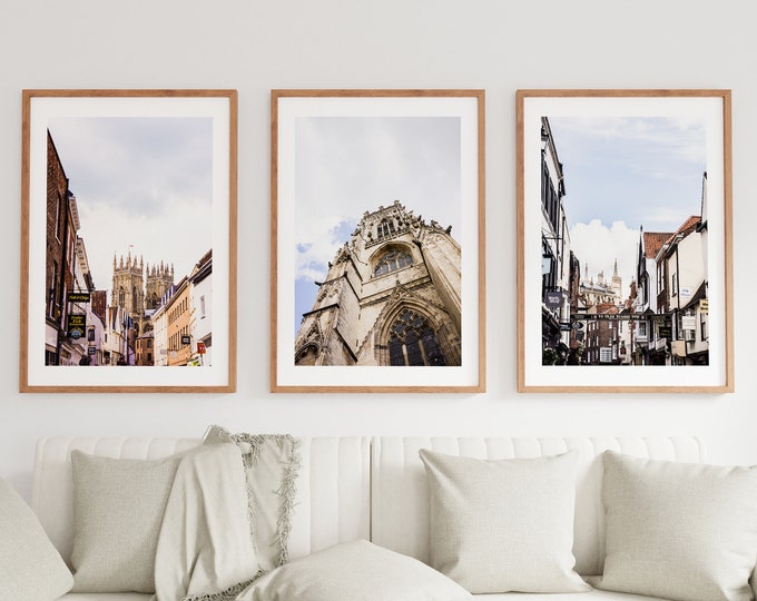 York Print Set of Three - Fine Art Photography - York Photography Prints - Print - Poster - Wall Art - Minimalist - Photography - York UK