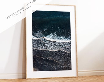 Black Beach Santorini - Santorini Photography Print - Perissa - Black Beach - Beach Photography - Beach Poster - Print - Coastal Decor