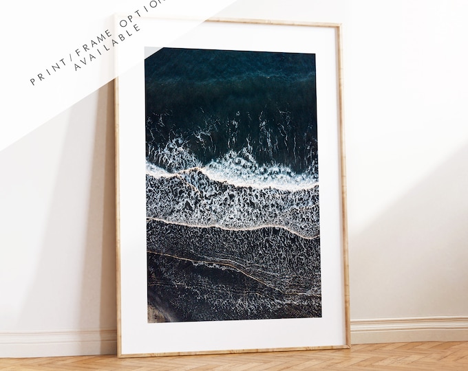 Black Beach Santorini - Santorini Photography Print - Perissa - Black Beach - Beach Photography - Beach Poster - Print - Coastal Decor
