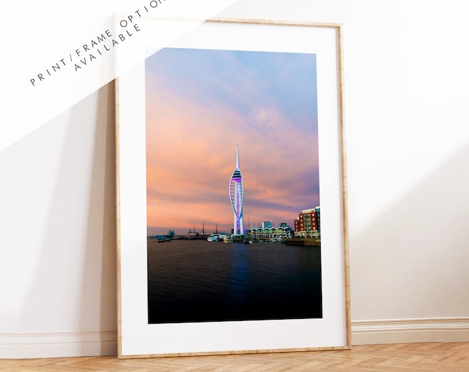 Spinnaker Sunset - Photography Print - Portsmouth and Southsea Prints - Wall Art -  Frame and Canvas Options - Portrait