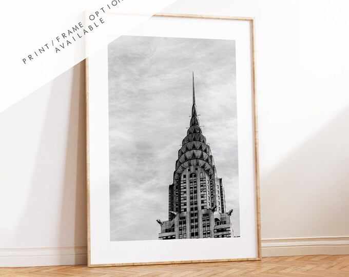 Chrysler Building - New York Print - Fine Art Photography Print - New York Photography - Travel - New York Print  - Black and White Print