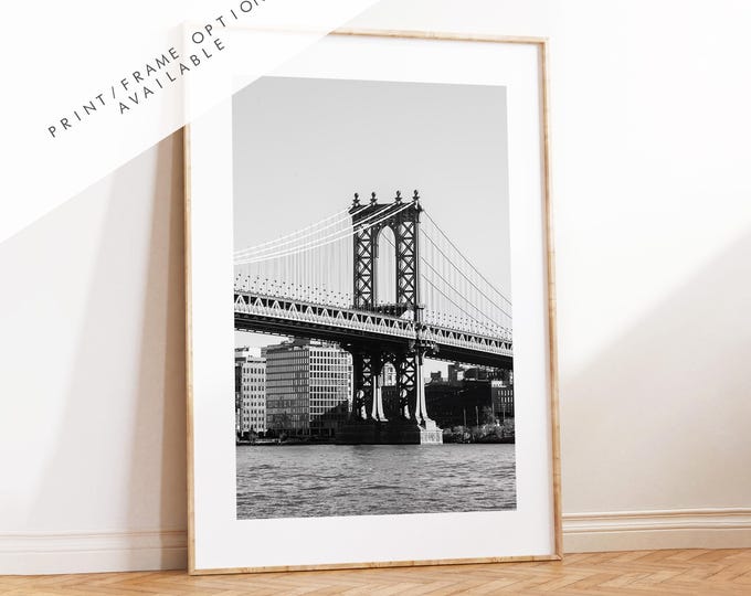 Manhattan Bridge - NYC Photography Print - New York City - Prints or Framed Prints available - Black and White Photography