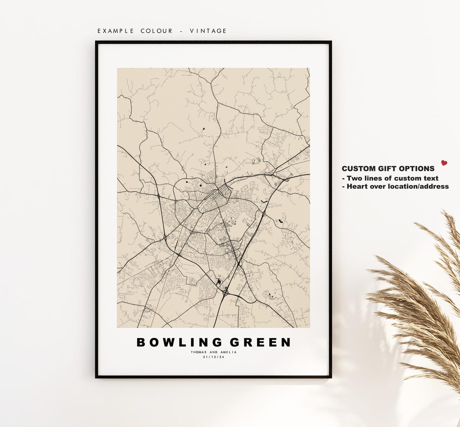 Bowling Map Bowling Green Map Print - City Map Poster - Map Art - USA City Maps ...