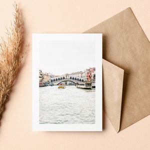 Tarjeta de felicitación de Venecia - Tarjeta de felicitación - Interior en blanco - Cumpleaños - Aniversario - Día de la Madre - Día del Padre - Vacaciones - Tarjeta de felicitación