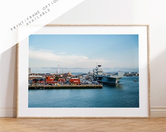 HMS Queen Elizabeth - Photography Print - Portsmouth and Southsea Prints - Wall Art -  Frame and Canvas Options - Landscape