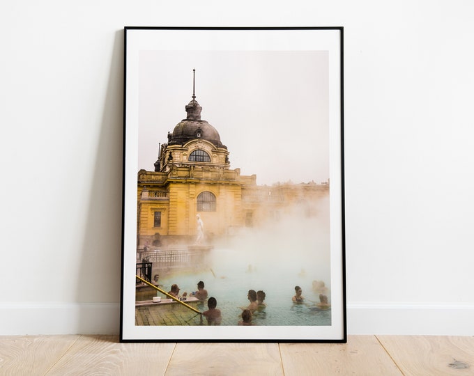 Szechenyi Baths - Budapest Photography Print - Fine Art Photography - Architecture - Yellow - Winter - Photography Print - Architecture