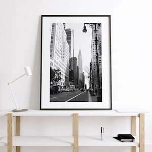 Chrysler Building Print - New York Skyline Print - Black and White Photography - New York City Print - Artwork - Poster  - Minimalist - Art