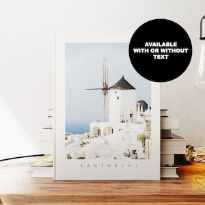 Quaderno Santorini - Diario - A5 o A4 - Diario di viaggio - Diario con copertina rigida - Quaderno ad anelli - A righe - Grafico - Carta normale - Piccolo regalo