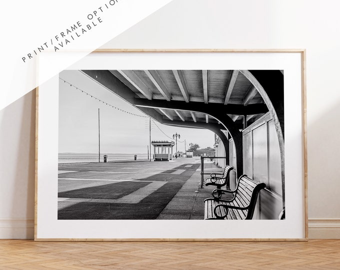 Southsea Promenade - Photography Print - Portsmouth and Southsea Prints - Wall Art -  Frame and Canvas Options - Landscape - BW