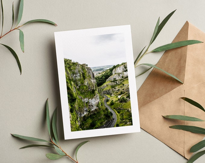 Cheddar Gorge Greeting Card - Greeting Card - Blank Inside - Birthday - Anniversary - Mothers Day - Fathers Day - Holiday - Greetings Card