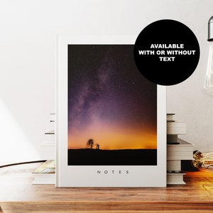 Quaderno di astronomia - A5 o A4 - Minimalista - Diario con copertina rigida sul mare - Quaderno ad anelli - A righe - A quadretti - Carta semplice - Regalo - Regali spaziali