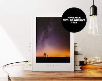 Astronomy Notebook - A5 or A4 - Minimalist - Sea Hardcover Journal - Ringbound Notebook - Lined - Graph - Plain Paper - Gift - Space Gifts