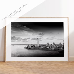 Portsmouth Black & White Print - Photography Print - Portsmouth and Southsea Prints - Wall Art -  Frame and Canvas Options - Landscape - BW