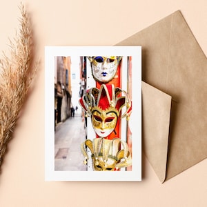 Carte de voeux Venise - carte de voeux - intérieur vierge - anniversaire - anniversaire - fête des mères - fête des pères - vacances - carte de voeux
