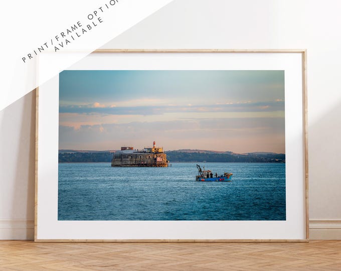 Spitbank Fort Sunset - Photography Print - Portsmouth and Southsea Prints - Wall Art -  Frame and Canvas Options -Landscape