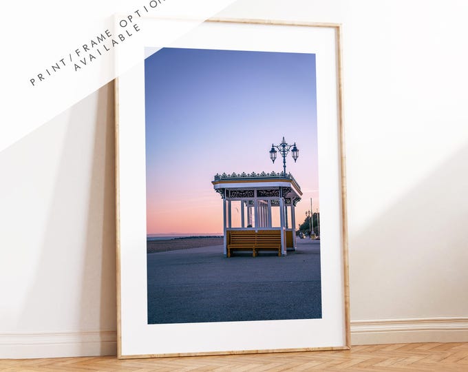 Southsea Seafront Shelters - Photography Print - Portsmouth and Southsea Prints - Wall Art -  Frame and Canvas Options -  Portrait