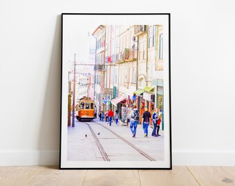 Porto Print - Fine Art Photography Print - Porto Portugal - Trams - Tram - Print - Poster - Framed - Canvas - Contemporary - Wall Art - Gift