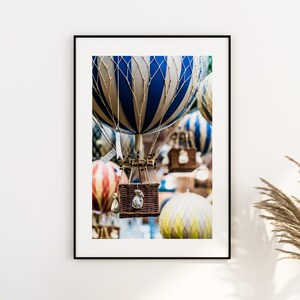 Hot Air Balloons Paris Photography Print Fine Art Photography Paris Wall Art Paris Print Poster Paris Art Print Vintage image 1