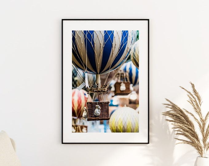 Hot Air Balloons - Paris Photography Print - Fine Art Photography - Paris Wall Art - Paris - Print - Poster - Paris Art Print - Vintage