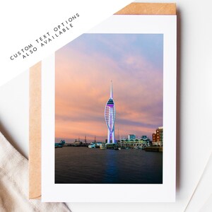 Tarjeta de felicitación de Spinnaker Tower - Tarjetas de felicitación de Portsmouth and Southsea Photography - Sobre incluido - Cumpleaños - Boda - Aniversario