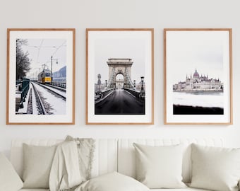 Budapest Print Set of Three - Budapest Photography - Fine Art Photography Print Set - Budapest Wall Art - Minimalist - Hungary - Wall Art