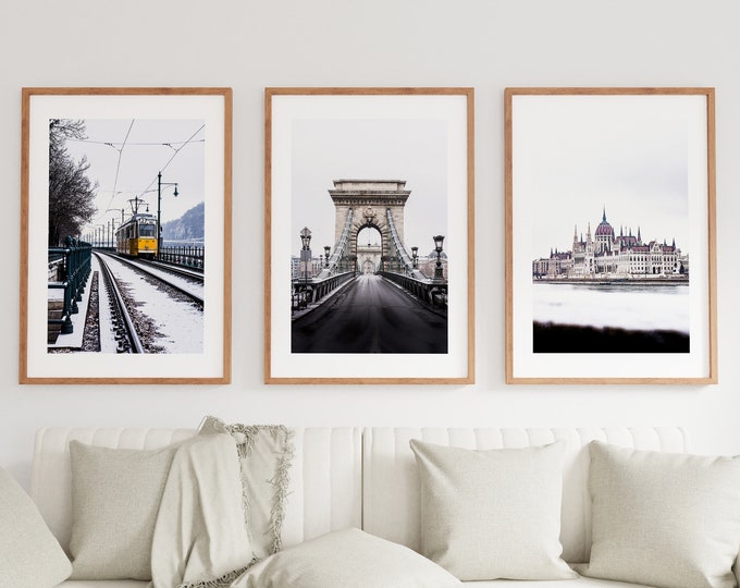 Budapest Print Set of Three - Budapest Photography - Fine Art Photography Print Set - Budapest Wall Art - Minimalist - Hungary - Wall Art